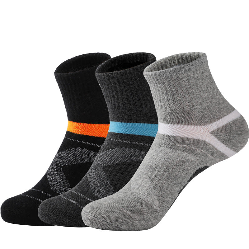 Men's Outdoor Sports Socks - Durable Cotton Crew Socks
