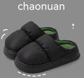 Marshmallow Puffer Slippers in Black