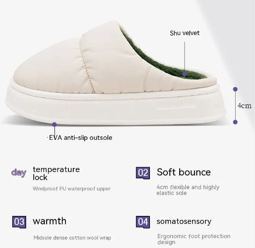 Marshmallow Puffer Slippers, view 4